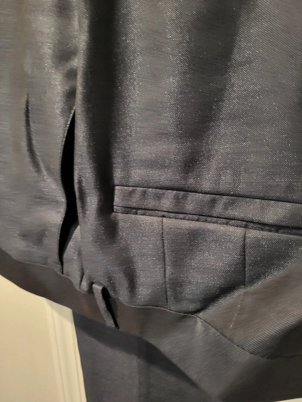 Versace Men's Dark Navy Double-Breasted Suit Jacket & Pants Set Size 58